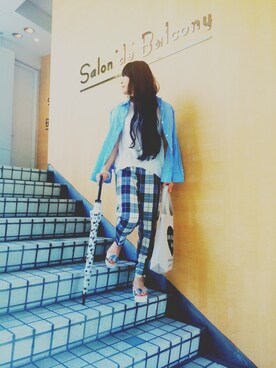 ebina tomokoさん（レディース・159cm）の夏コーディネート