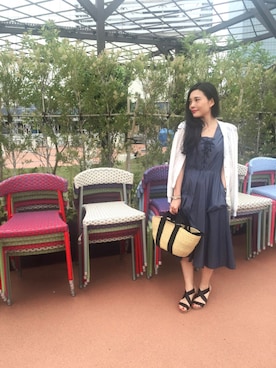 「MUUN（ムーニュ）のアイテム」を使った、ebina tomokoさん（レディース・159cm）の春コーディネート