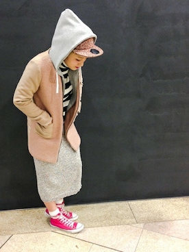 「Khaju（カージュ）のアイテム（その他アウター）」を使った、箕山さん（レディース・164cm）の冬コーディネート