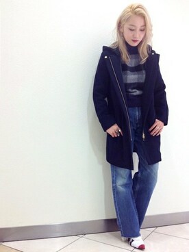 「Khaju（カージュ）のアイテム（その他アウター）」を使った、箕山さん（レディース・164cm）の秋コーディネート