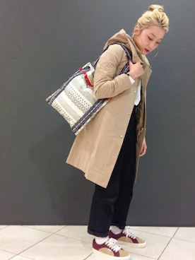 「Khaju（カージュ）のアイテム（その他アウター）」を使った、箕山さん（レディース・164cm）の冬コーディネート