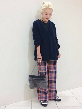 「Khaju（カージュ）のアイテム（その他アウター）」を使った、箕山さん（レディース・164cm）の秋コーディネート