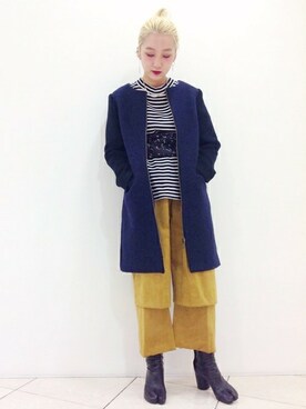 「Khaju（カージュ）のアイテム（その他アウター）」を使った、箕山さん（レディース・164cm）の秋コーディネート