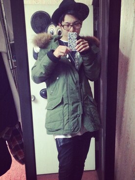 Atsuya Hibinoさん（メンズ・167cm）の冬コーディネート