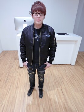 「PROVIDERのアイテム（ジャケット/アウター）」を使った、楊巽凱さん（メンズ・171cm）の冬コーディネート
