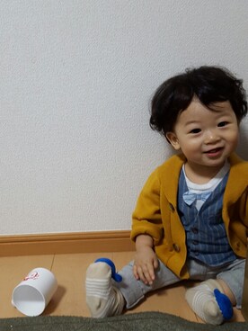 「1辛」｜mii🐥さん（キッズ・70cm）の秋コーディネート