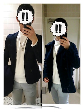「OLD NAVY（オールドネイビー）のアイテム（ピーコート）」を使った、KDさん（メンズ・179cm）の春コーディネート