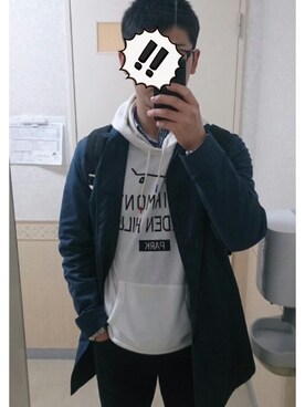 「COMME CA ISM（コムサイズム）のアイテム（ステンカラーコート）」を使った、KDさん（メンズ・179cm）の春コーディネート