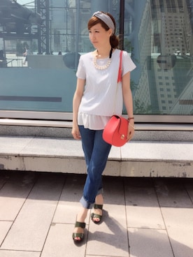 「laboratory work（ラボラトリーワーク）のアイテム」を使った、いっしーさん（レディース・159cm）の春コーディネート