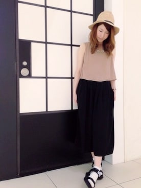 「laboratory work（ラボラトリーワーク）のアイテム」を使った、いっしーさん（レディース・159cm）の夏コーディネート