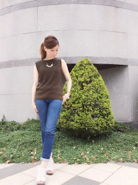 「laboratory work（ラボラトリーワーク）のアイテム」を使った、いっしーさん（レディース・159cm）の夏コーディネート