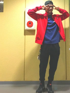 「アイテム（ジャージ）」を使った、INAさん（メンズ・173cm・20代）の秋コーディネート