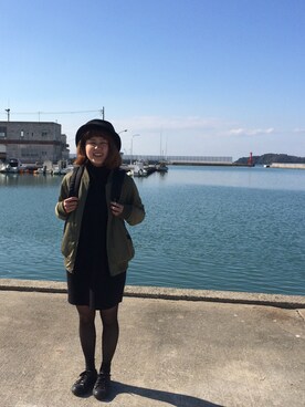 「styles（スタイルス）のアイテム（帽子）」を使った、mさん（レディース・149cm）の冬コーディネート