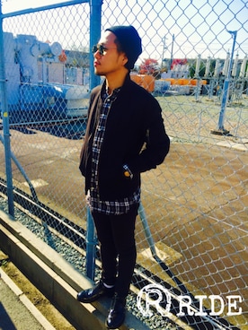 ride3104さん（メンズ・166cm）の冬コーディネート