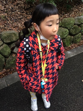 「b・ROOM（ビールーム）のアイテム（バッグ）」を使った、armondotさん（キッズ・125cm）の冬コーディネート