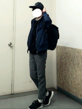 「STUDIOUS（ステュディオス）のアイテム（MA-1）」を使った、reposukeさん（メンズ・173cm）の冬コーディネート