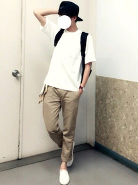 「no brand（ノーブランド）のアイテム（財布/小物）」を使った、reposukeさん（メンズ・173cm）の春コーディネート