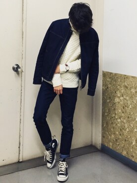 「COMME CA ISM（コムサイズム）のアイテム（ジャケット/アウター）」を使った、reposukeさん（メンズ・173cm）の秋コーディネート