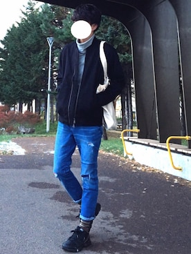 「COMME CA ISM（コムサイズム）のアイテム（ジャケット/アウター）」を使った、reposukeさん（メンズ・173cm）の秋コーディネート