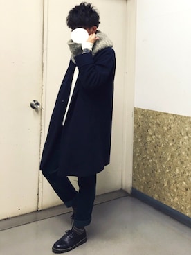「COMME CA ISM（コムサイズム）のアイテム（ジャケット/アウター）」を使った、reposukeさん（メンズ・173cm）の冬コーディネート