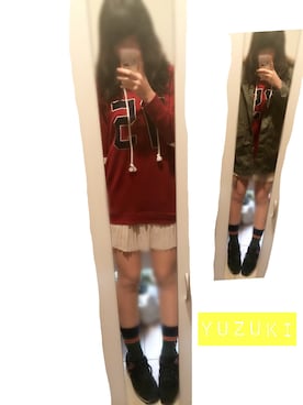 「チュールスカート」｜「アイテム（モッズコート）」を使った、Yさん（レディース・168cm）の冬コーディネート