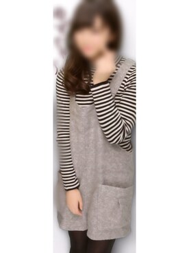 「179/WG NICOLE CLUB（イチナナキュウ/ダブルジー）のアイテム（サロペット/オーバーオール）」を使った、Yさん（レディース・168cm）の冬コーディネート