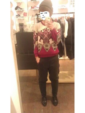 「DGK（ディージーケー）のアイテム（帽子）」を使った、大白白小白🍀Linaさん（レディース・164cm）の秋コーディネート