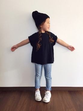 「おさげ」｜「アイテム（その他）」を使った、rinoさん（キッズ・90cm）の春コーディネート