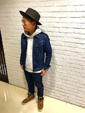 「BRIXTON（ブリクストン）のアイテム（帽子）」を使った、MJ-MICHIさん（メンズ・165cm）の秋コーディネート