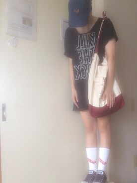 「Sunny C Sider（サニーシーサイダー）のアイテム」を使った、ハンちゃんさん（レディース・157cm）の夏コーディネート