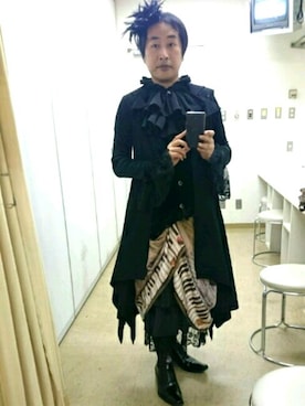 「アイテム（スカート）」を使った、hchonanさん（メンズ・170cm）の春コーディネート