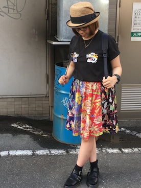 「ANAP MEN（アナップメン）のアイテム」を使った、ユリーさん（レディース・154cm）の夏コーディネート