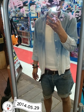 「Rodeo Crowns（ロデオクラウンズ）のアイテム（シューズ）」を使った、はにかむあのこさん（メンズ・168cm）の春コーディネート