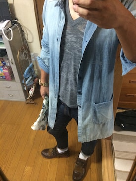 「KURO（クロ）のアイテム（その他アウター）」を使った、yoshitoさん（メンズ・163cm）の夏コーディネート