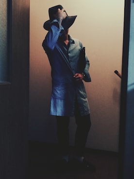 「KURO（クロ）のアイテム（その他アウター）」を使った、yoshitoさん（メンズ・163cm）の秋コーディネート