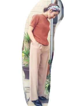 「Sabrina Martone（サブリナマルトーネ）のアイテム」を使った、Kuwaki Rihoさん（レディース・160cm）の秋コーディネート