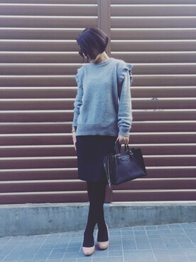「BALENCIAGA」｜「アイテム（パンプス）」を使った、stanfoland.tokyoさん（レディース・160cm）の冬コーディネート