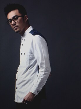 「DEEP BLUE（ディープブルー）のアイテム（トップス）」を使った、Jimmy lam さん（メンズ・177cm）の秋コーディネート