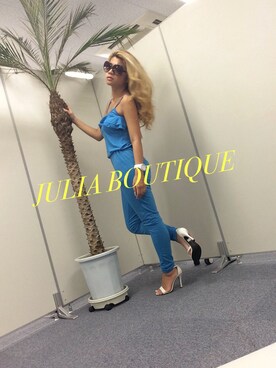 「ジャパンブルー」｜「アイテム（サロペット/オーバーオール）」を使った、JULIA BOUTIQUE　PRESSさん（レディース・156cm）の夏コーディネート