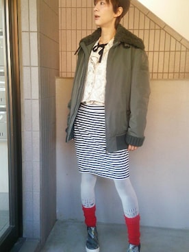 「STRAWBERRY-FIELDS（ストロベリーフィールズ）のアイテム（シャツ/ブラウス）」を使った、pealrichtonesunshineさん（レディース・166cm）の冬コーディネート