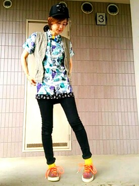 「NIRAME.CO（ニラメッコ）のアイテム（その他）」を使った、pealrichtonesunshineさん（レディース・166cm）の春コーディネート