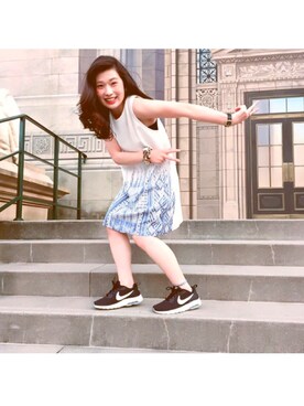 「ZARA（ザラ）のアイテム（ワンピース、ホワイト系）」を使った、aさん（レディース・152cm）の春コーディネート