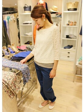 イエナ池袋　スタッフ1さん（レディース・163cm）の春コーディネート