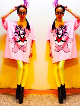 「UNIF（ユニフ）のアイテム（その他シューズ）」を使った、Joyceさん（レディース・165cm）の夏コーディネート