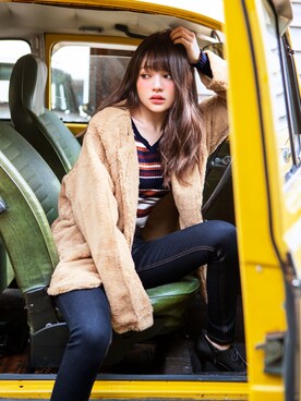 「GRL（グレイル）のアイテム（ダウンジャケット/コート）」を使った、GRLグレイル_OFFICIALさん（レディース・155cm）の秋コーディネート