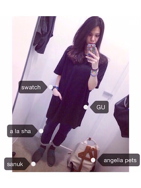 「アイテム（その他シューズ、グレー系）」を使った、🐘恆🐼⋈ さん（レディース・165cm）の冬コーディネート