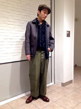 「ANATOMICA（アナトミカ）のアイテム（その他アウター）」を使った、Yuji Yamaguchiさん（メンズ・175cm）の冬コーディネート