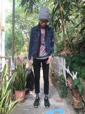 「New look（ニュールック）のアイテム」を使った、Jethro Tseさん（メンズ・181cm）の冬コーディネート
