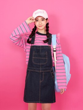 サロペット オーバーオールを使った 韓国 の人気ファッションコーディネート Wear