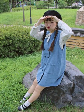 「OLDMICKEY （オールドミッキー）のアイテム（ワンピース/ドレス）」を使った、oldmickey_jpさん（レディース・168cm）の秋コーディネート